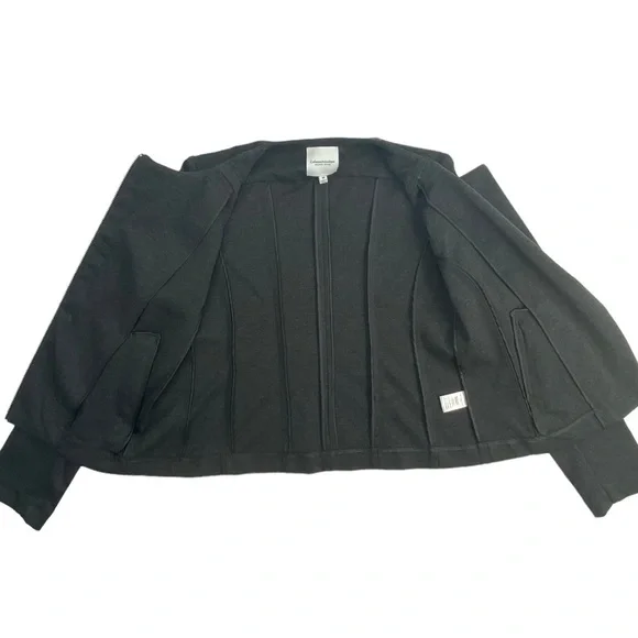 Catherine Malandrino Runway Style Women’s Charcoal Shanfa Moto Jacket EUC Size M - Picture 8 of 14